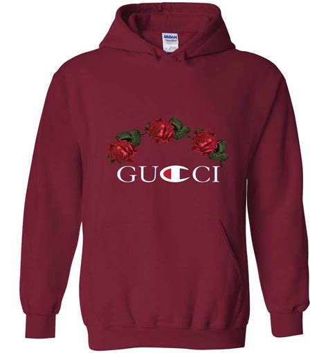 gucci champion flower hoodie|gucci zip up hoodie.